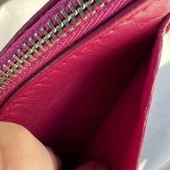 JIMMY CHOO Coin case pouch bag charm Star studded Magenta - Picture 3 of 7